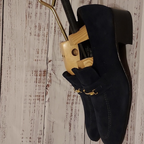 Like new Bostonian Blue Suede shoes sz 13 Made in USA 🇺🇸 - Picture 4 of 9